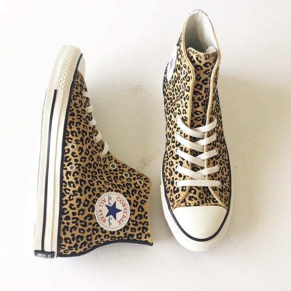 chuck taylor all star animal print suede high top